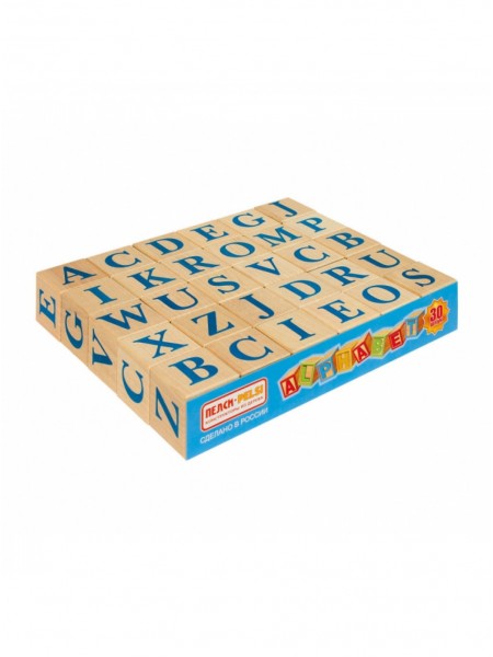 Кубики "Английский алфавит", 30 шт. Пелси И679